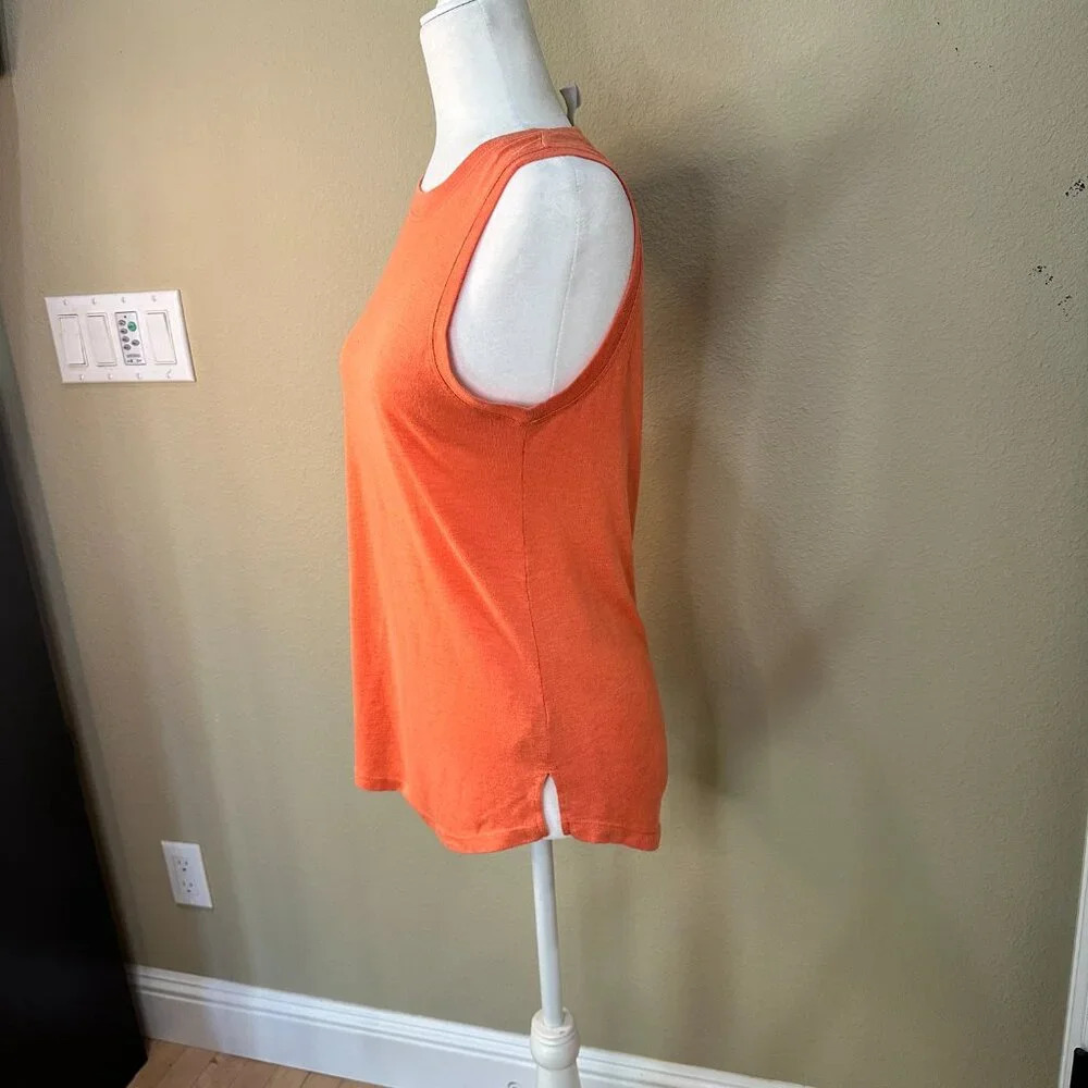 ATHLETA Vibrant Orange Side Vent Tank Top - small - Picture 4 of 9